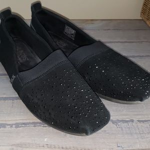 Bob's by Skechers Luxe Galaxy flats sz 10 black